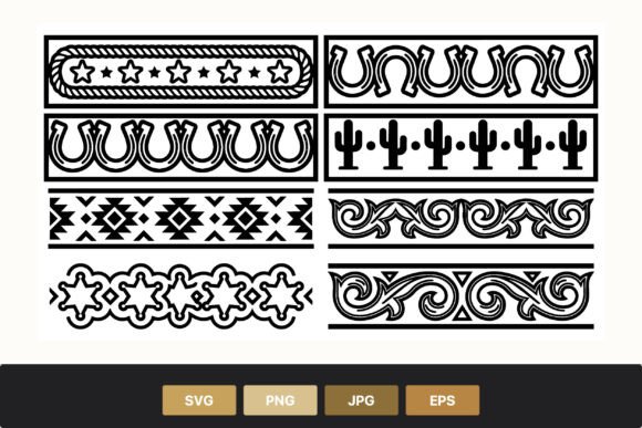Download Western Style Border Patterns - Patterns Collection