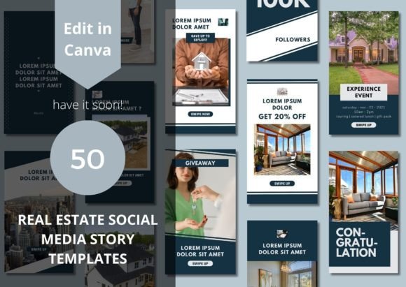 Download 50 Real Estate Social Media Templates - Premium Bundle