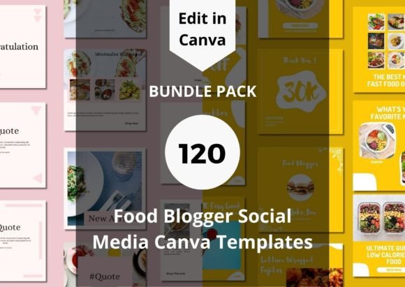Download 120 Food Blogger Social Media Templates - Premium Resources
